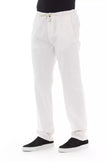 White Cotton Men Chino Pants