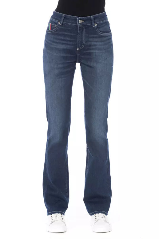 Blue Cotton Women's Jeans