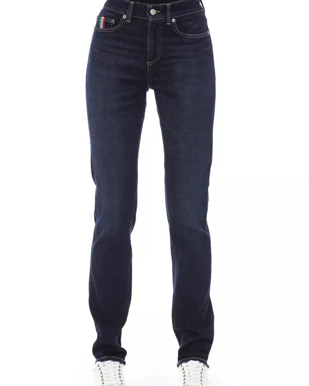 Blue Cotton Women Jeans