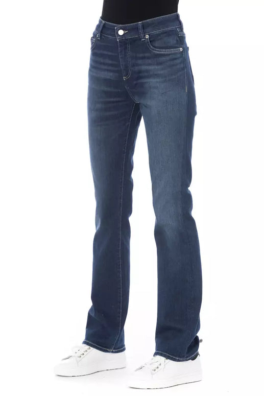 Blue Cotton Women's Jeans