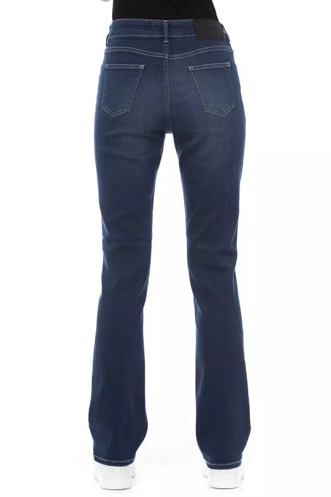 Blue Cotton Women Jeans