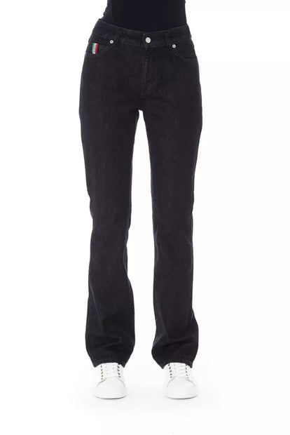 Black Cotton Women Jeans