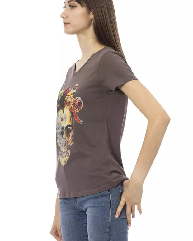 Brown Cotton Women Top