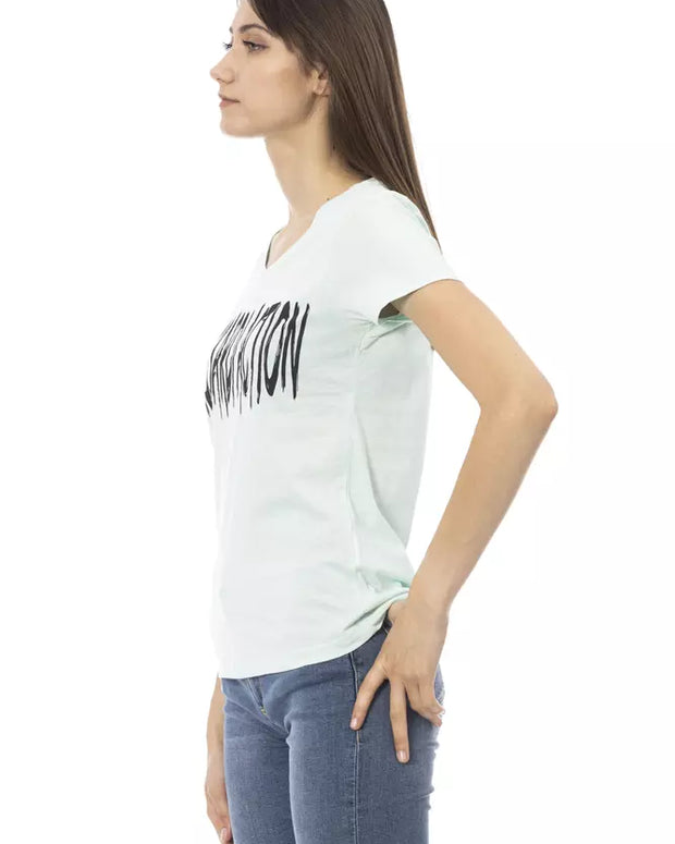 Light Blue Cotton Women Top