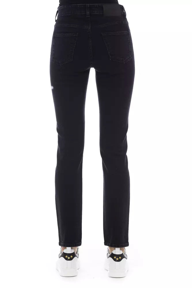 Black Cotton Women Jeans