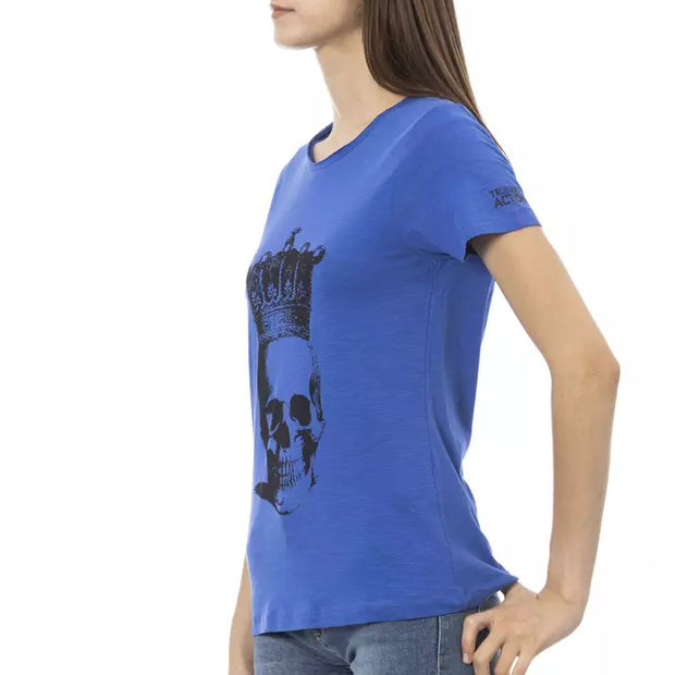 Blue Cotton Women Top