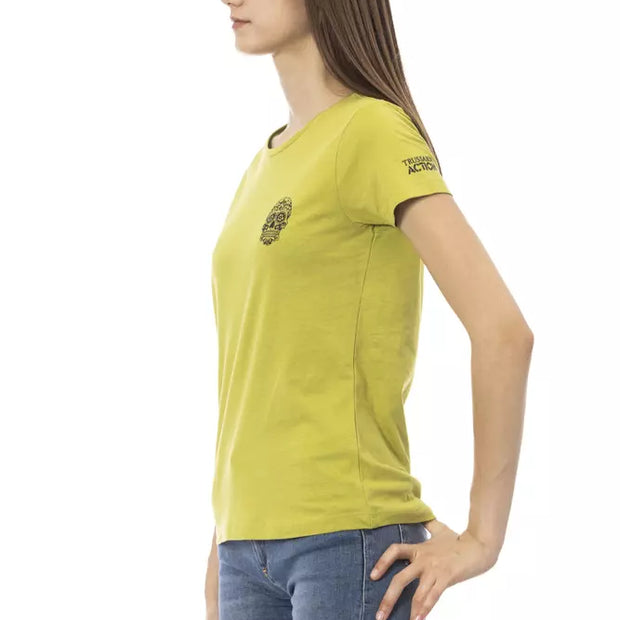 Green Cotton Women Top