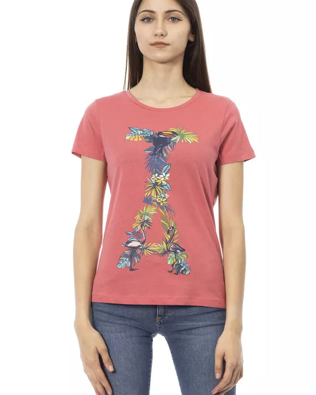 Fuchsia Cotton Women T-Shirt