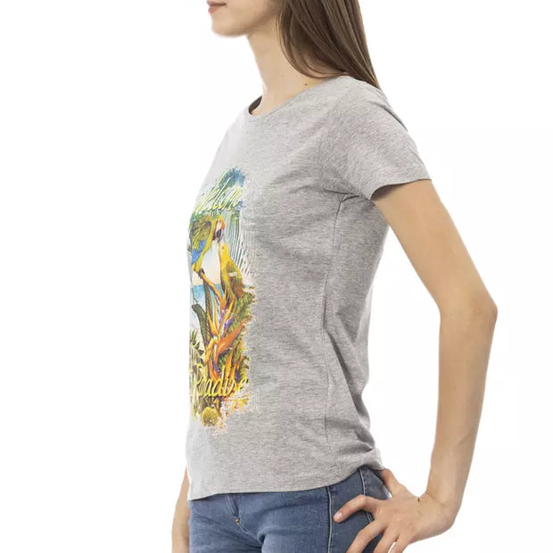 Gray Cotton Women Top