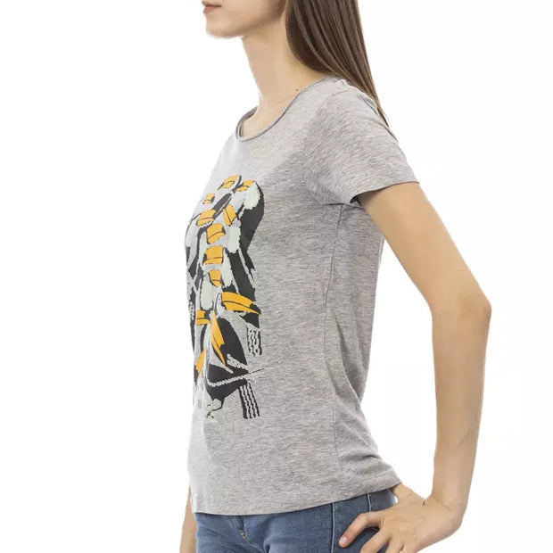 Gray Cotton Women Top