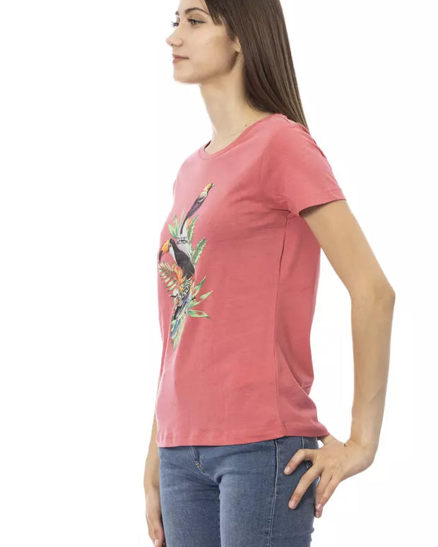 Multicolor Cotton Women T-Shirt