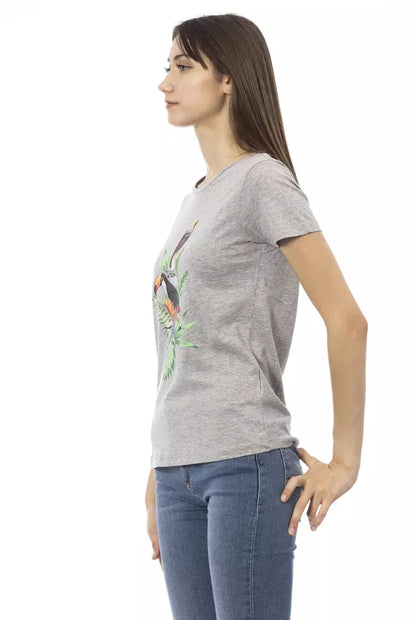 Gray Cotton Women Top