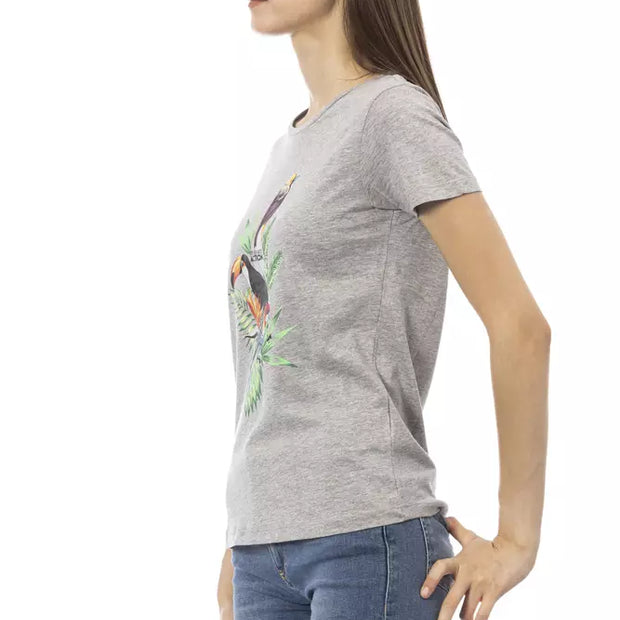 Gray Cotton Women Top