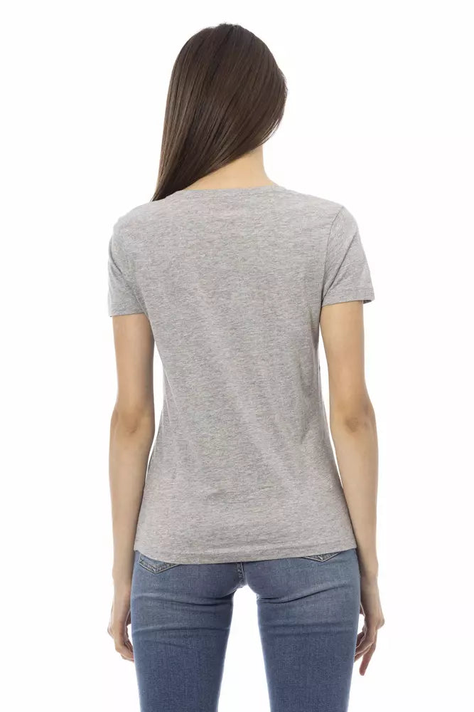 Gray Cotton Women Top