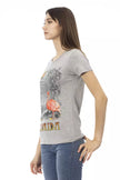 Gray Cotton Women Top