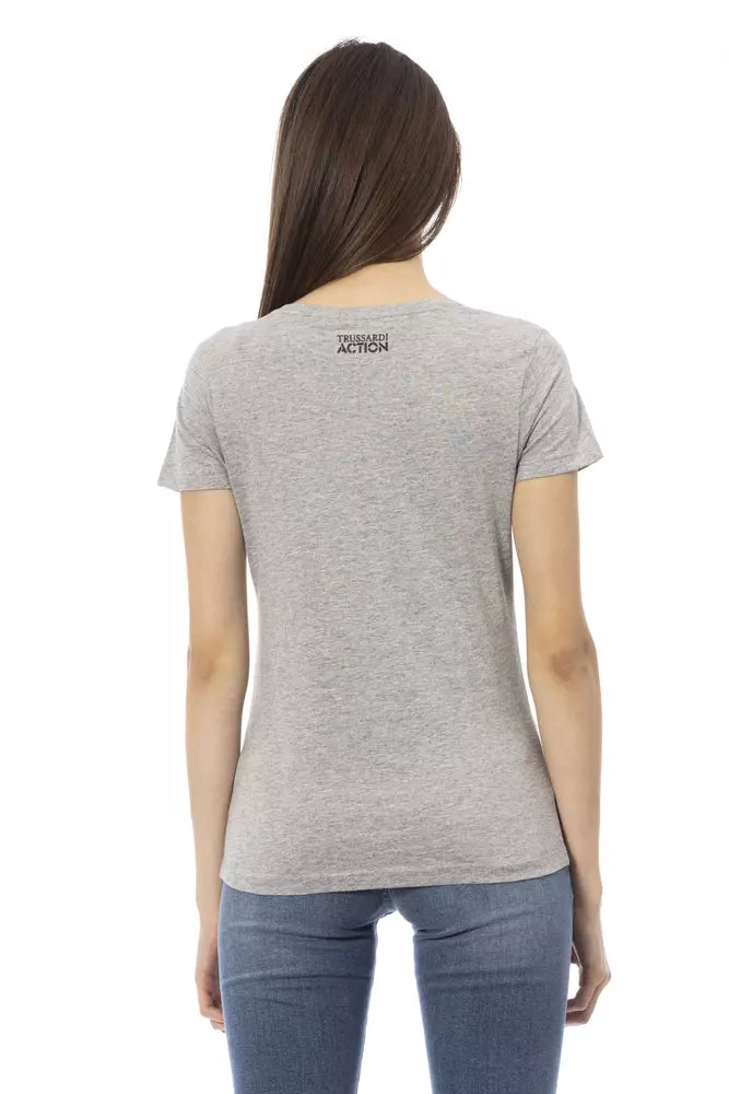 Gray Cotton Women Top