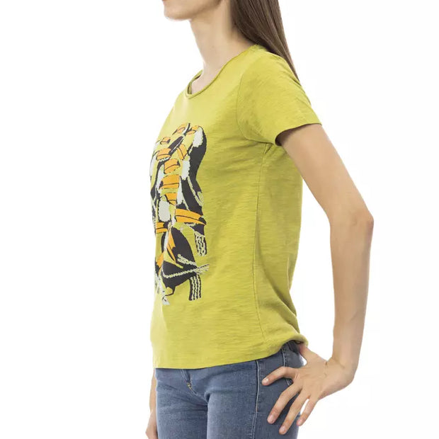 Green Cotton Women Top