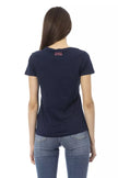 Chic Blue Short Sleeve Round Neck Tee
