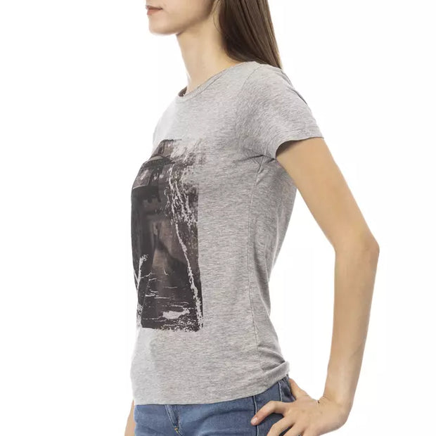 Gray Cotton Women Top