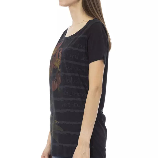 Black Cotton Women's Top