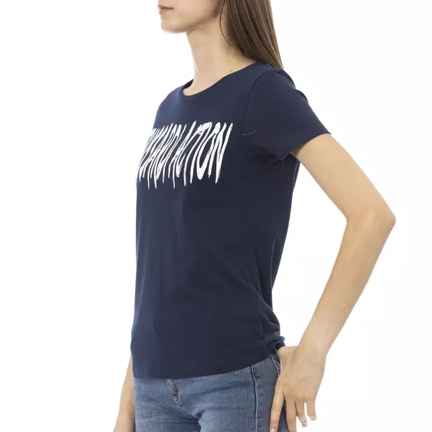 Blue Cotton Women Top