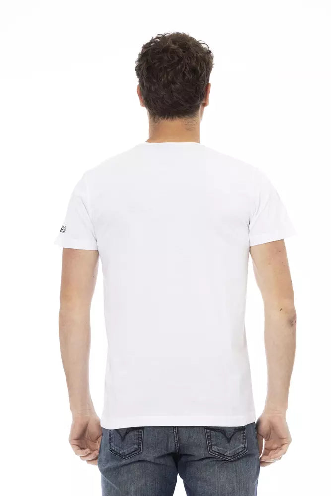 White Cotton Men T-Shirt