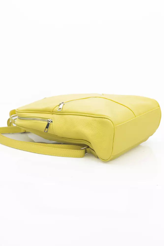 Sunshine Yellow Leather Backpack