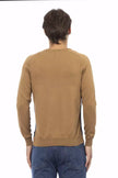 Brown Cotton Men Sweater