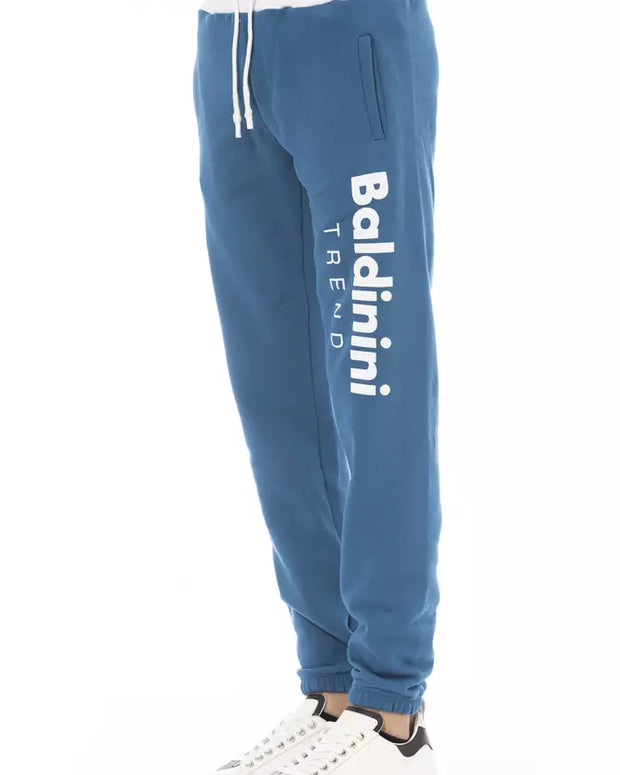 Blue Cotton Men's Sport Pant