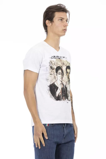 White Cotton Men's T-Shirt