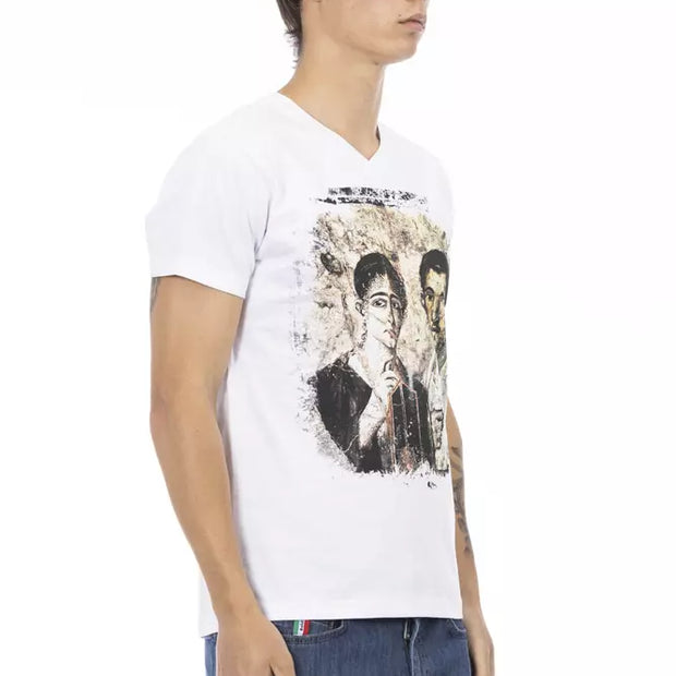 White Cotton Men's T-Shirt