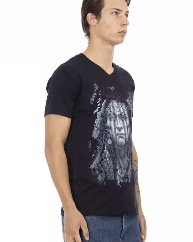 Black Cotton Men's T-Shirt