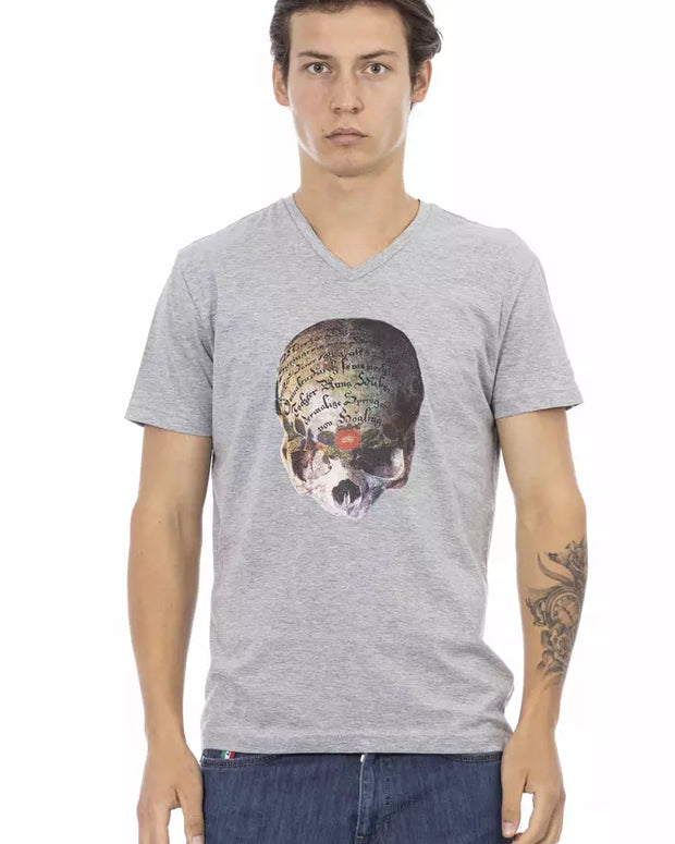 Gray Cotton Men's T-Shirt