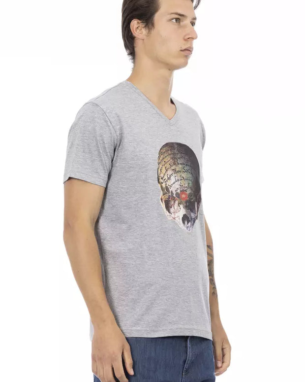 Gray Cotton Men's T-Shirt