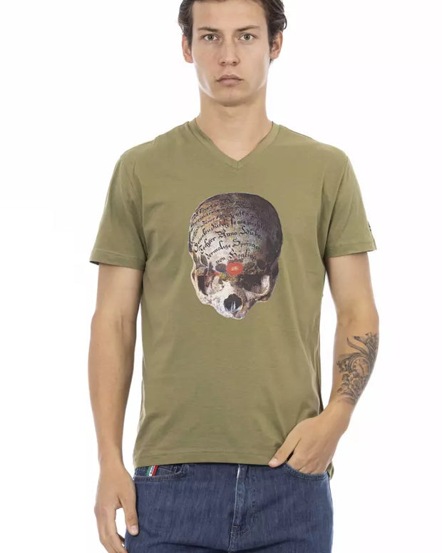 Green Cotton Men's T-Shirt