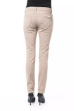 Beige Cotton Women Pant