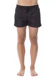 Black Polyester Men Swimsuit