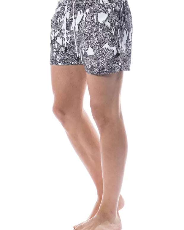 Black Polyester Men's Swim Trunk