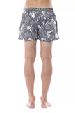 Black Polyester Men's Swim Trunk