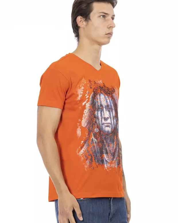 Orange Cotton Men's T-Shirt