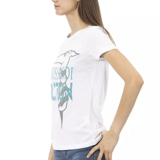 Chic White Printed Tee: Summer Wardrobe Essential