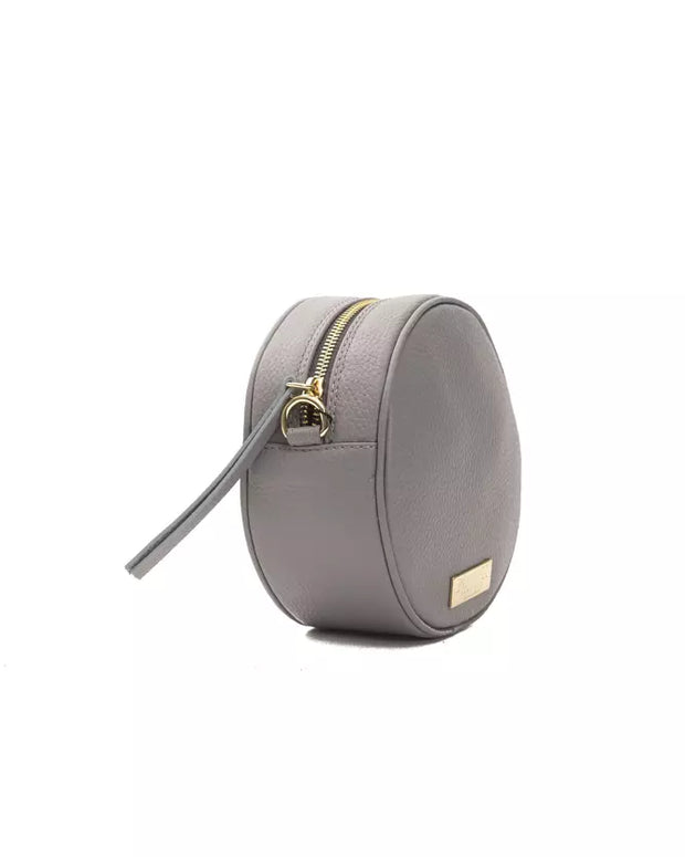 Gray Leather Women Crossbody
