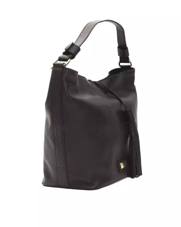 Black Leather Women Shoulder Bag