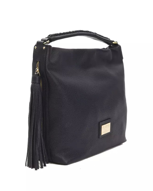 Gray Leather Women Shoulder Bag