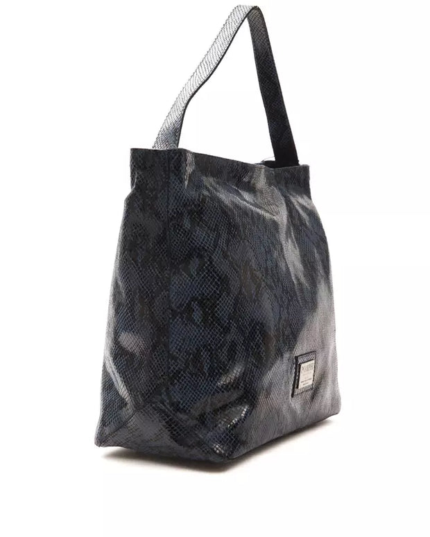 Blue Leather Women Shoulder Bag