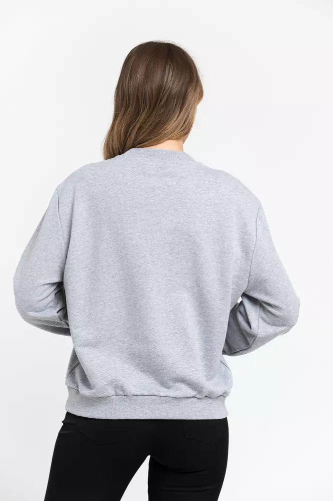 Gray Cotton Women Sweater