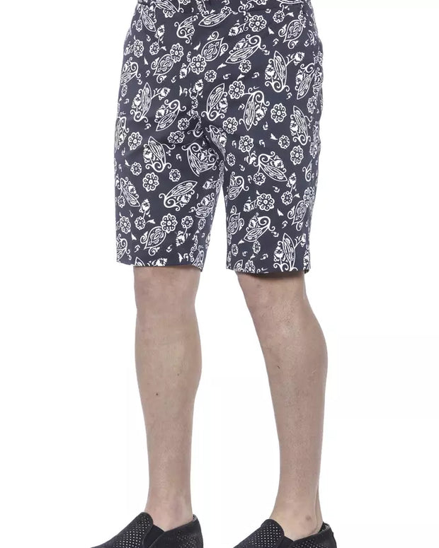 Blue Cotton Men's Bermuda Short