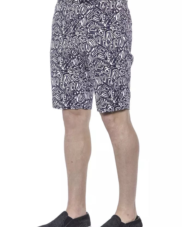 Blue Cotton Men Bermuda Short