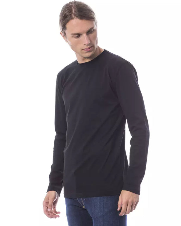 Black Cotton Men T-Shirt