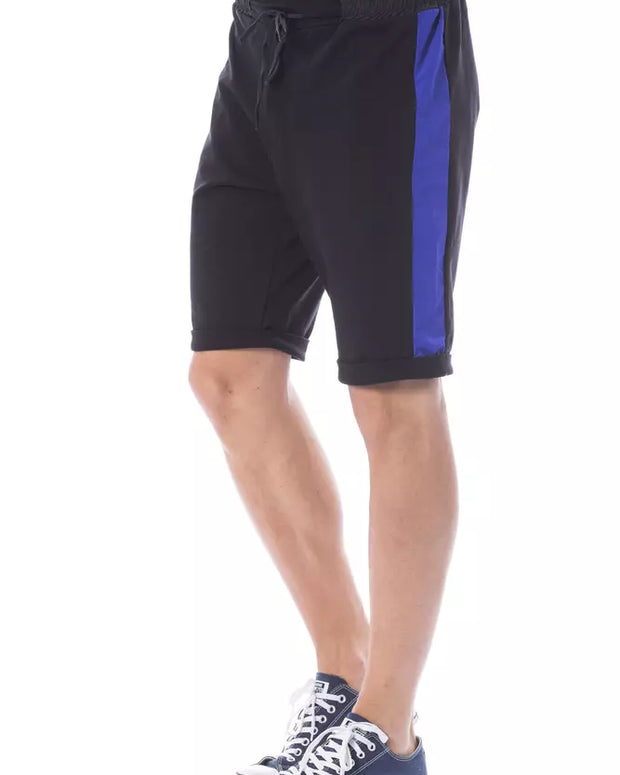Black Cotton Men Short
